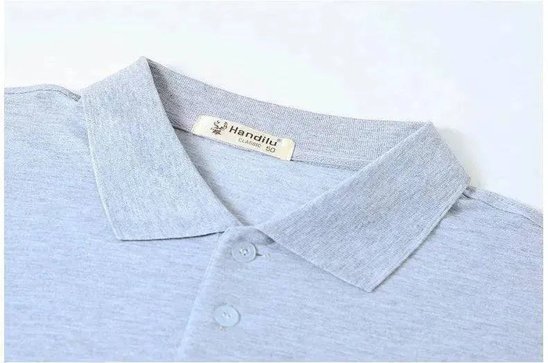 Premium Men's Long Sleeve Cotton Polo Shirt - Breathable & Comfortable Business Casual Wear for Office, Golf & Outdoor Activities