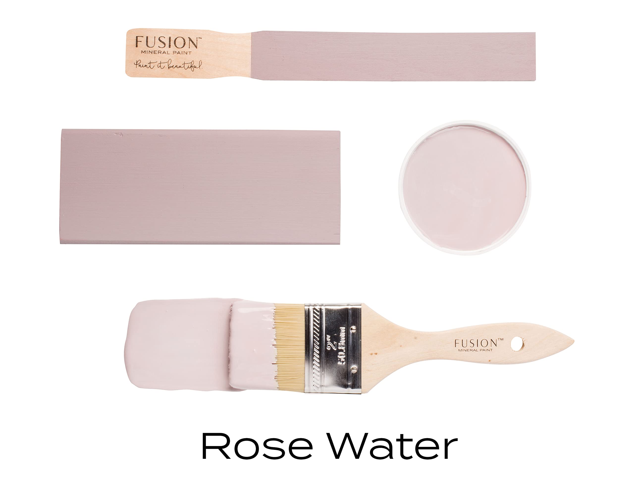 Fusion Mineral Paint - 500ml (16.9 oz) Rose Water - Premium Chalk Style Paint for Furniture, Cabinets & DIY Home Decor Projects - Eco-Friendly, Low VOC, No Sanding Required - Perfect for Shabby Chic & Farmhouse Style Makeovers