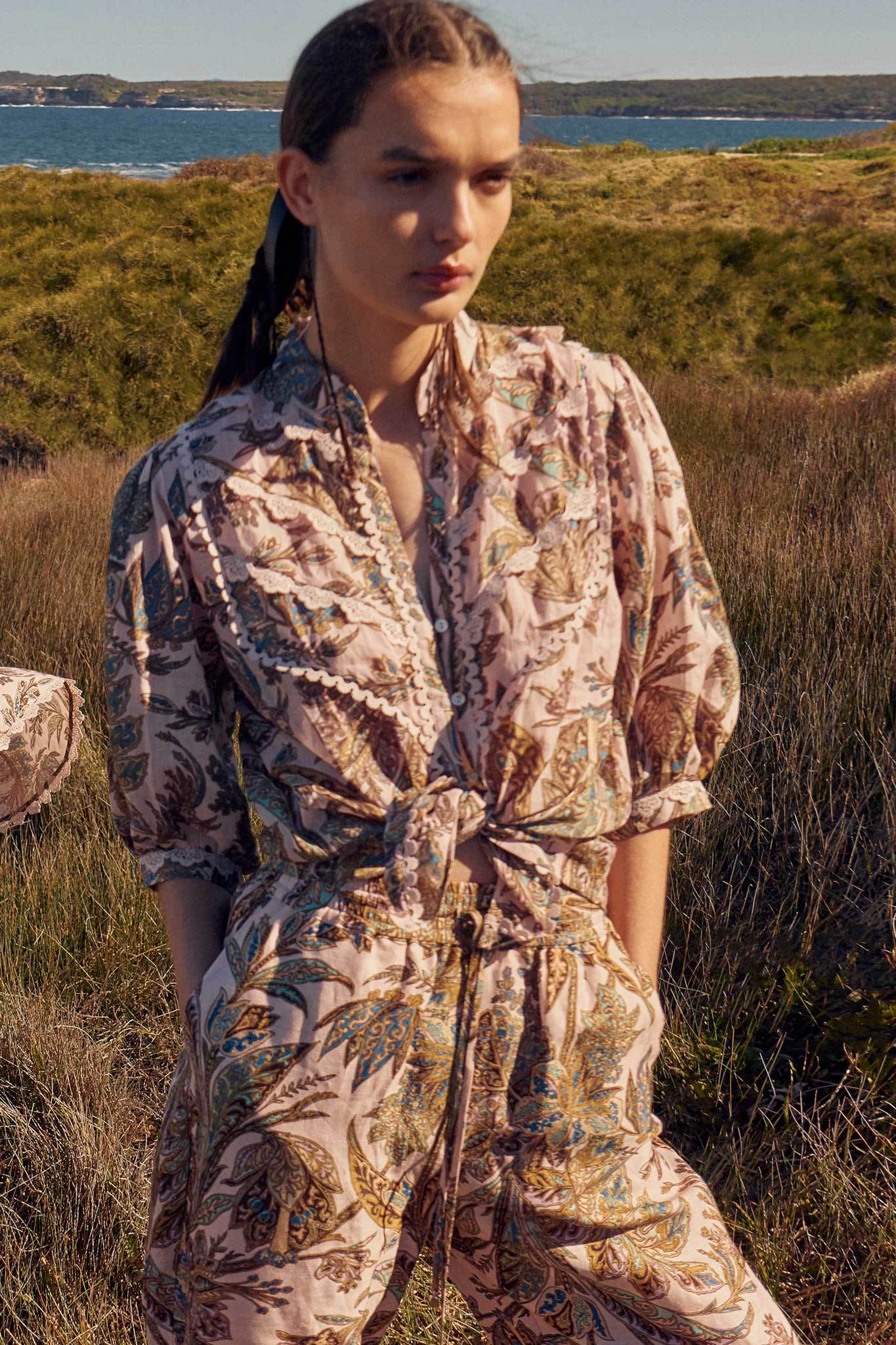 Stylish Estella Yoke Front Blouse for Women | Trendy Floral Print Top | Perfect for Office, Date Night & Spring Outfits