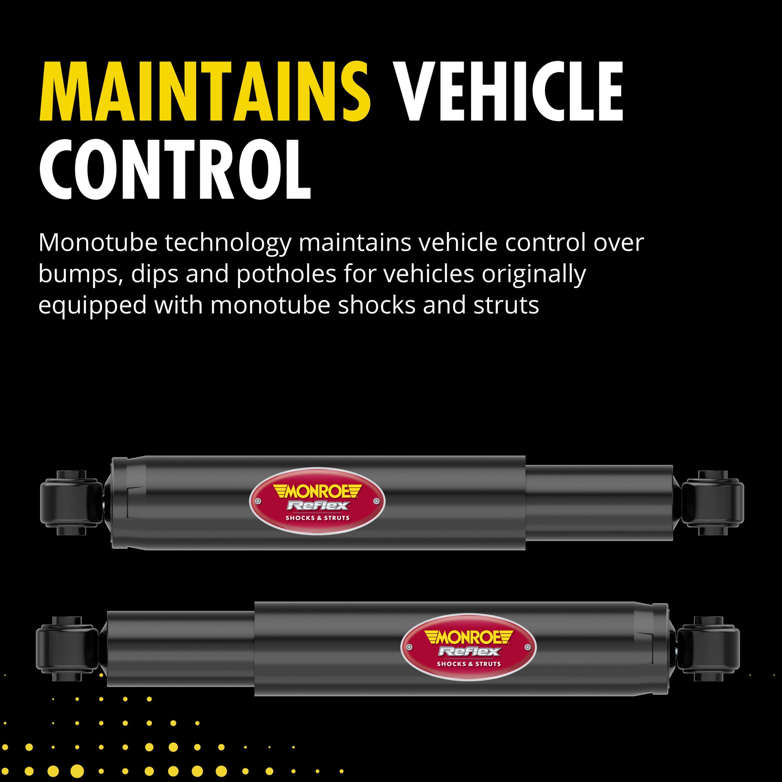 Monroe 911502 Reflex Monotube Shock Absorber - Premium Car Suspension Part for Smooth Ride & Enhanced Handling | Ideal for Trucks, SUVs & Daily Commuters