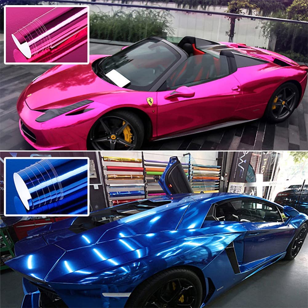 Premium PVC Car Electroplating Film - 152cm x 20cm Mirror Finish Protective Vinyl Wrap for Auto Body & Side Mirror Protection | DIY Car Modification Accessories for Enhanced Vehicle Aesthetics & Scratch Resistance (Great for Sports Cars, SUVs & Daily Drivers)