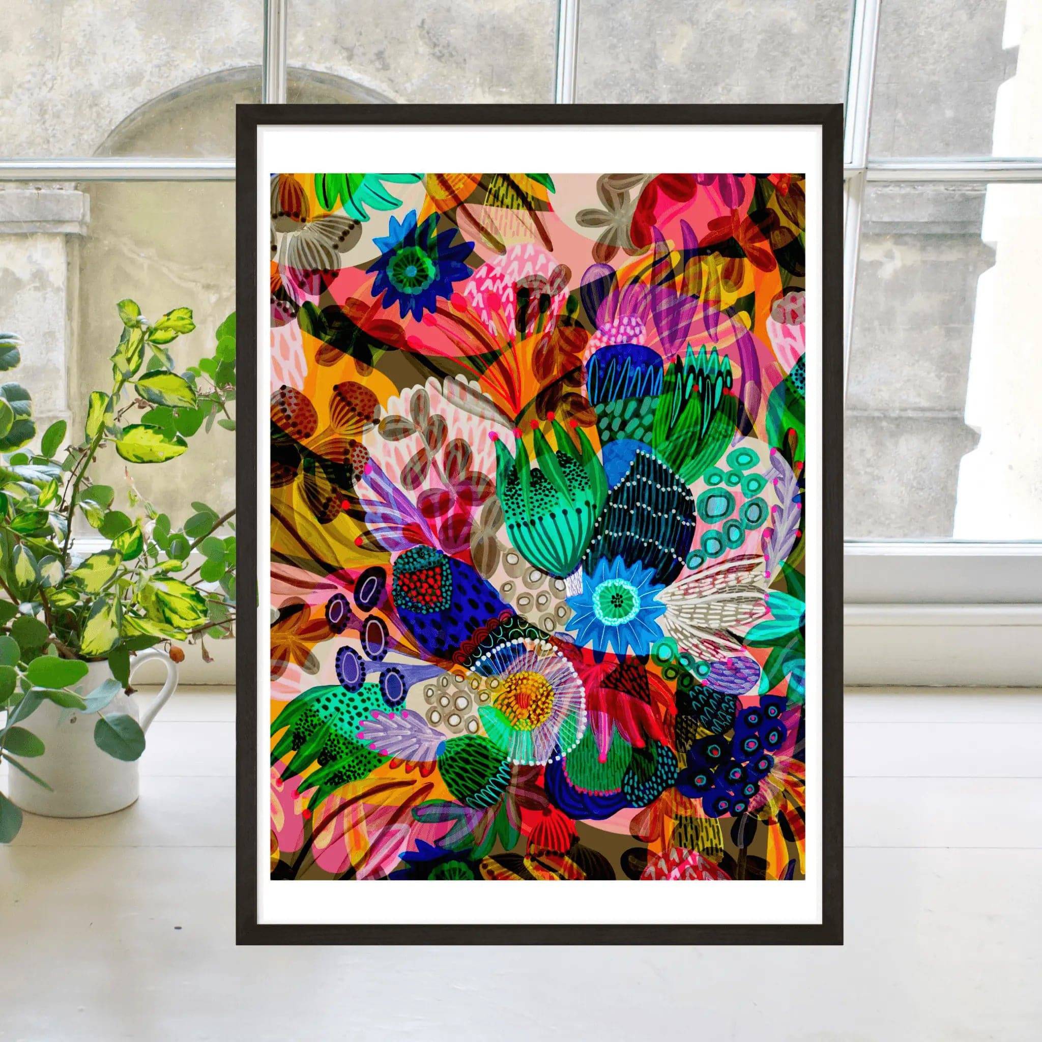 Abstract Wall Art Print - Garden of Eden Painting for Modern Home & Office Decor - Perfect for Living Room, Bedroom or Office Wall Decor