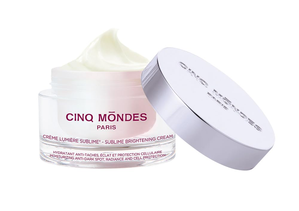 Cinq Mondes Sublime Brightening Cream - 1.0 Fl.Oz. Daily Lightweight Moisturizer for Radiant, Even Skin Tone | Dark Spot Corrector & Antioxidant Face Cream with Plant Extracts | Perfect for Morning Skincare Routine & Nighttime Hydration