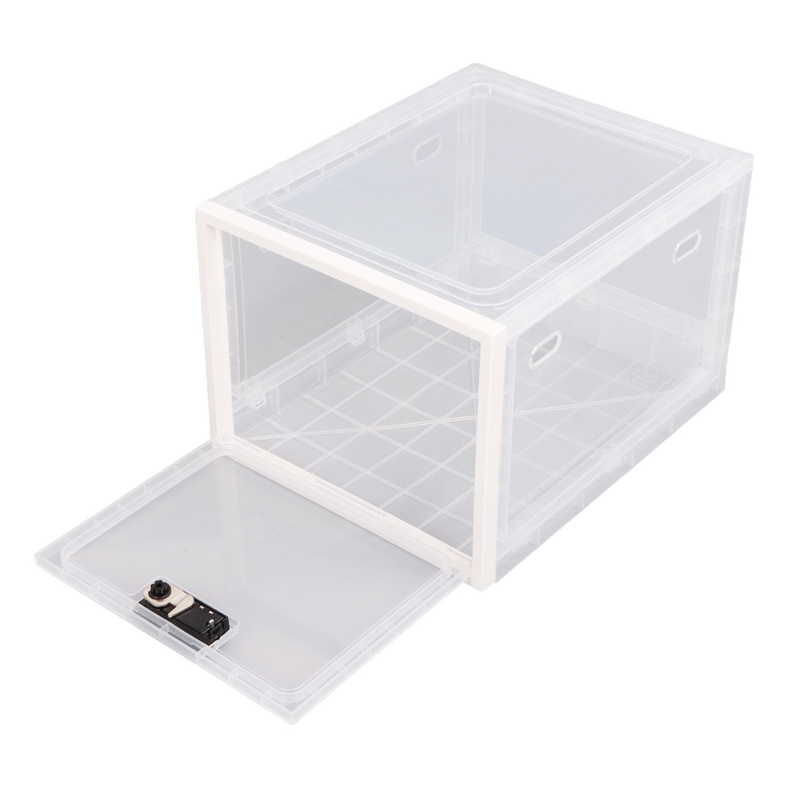 Secure Lockable Storage Box with 3-Digit Combination Lock - Clear Transparent White Food Storage Container for Home, Office & Travel Security | Ideal for Valuables, Documents & Snacks