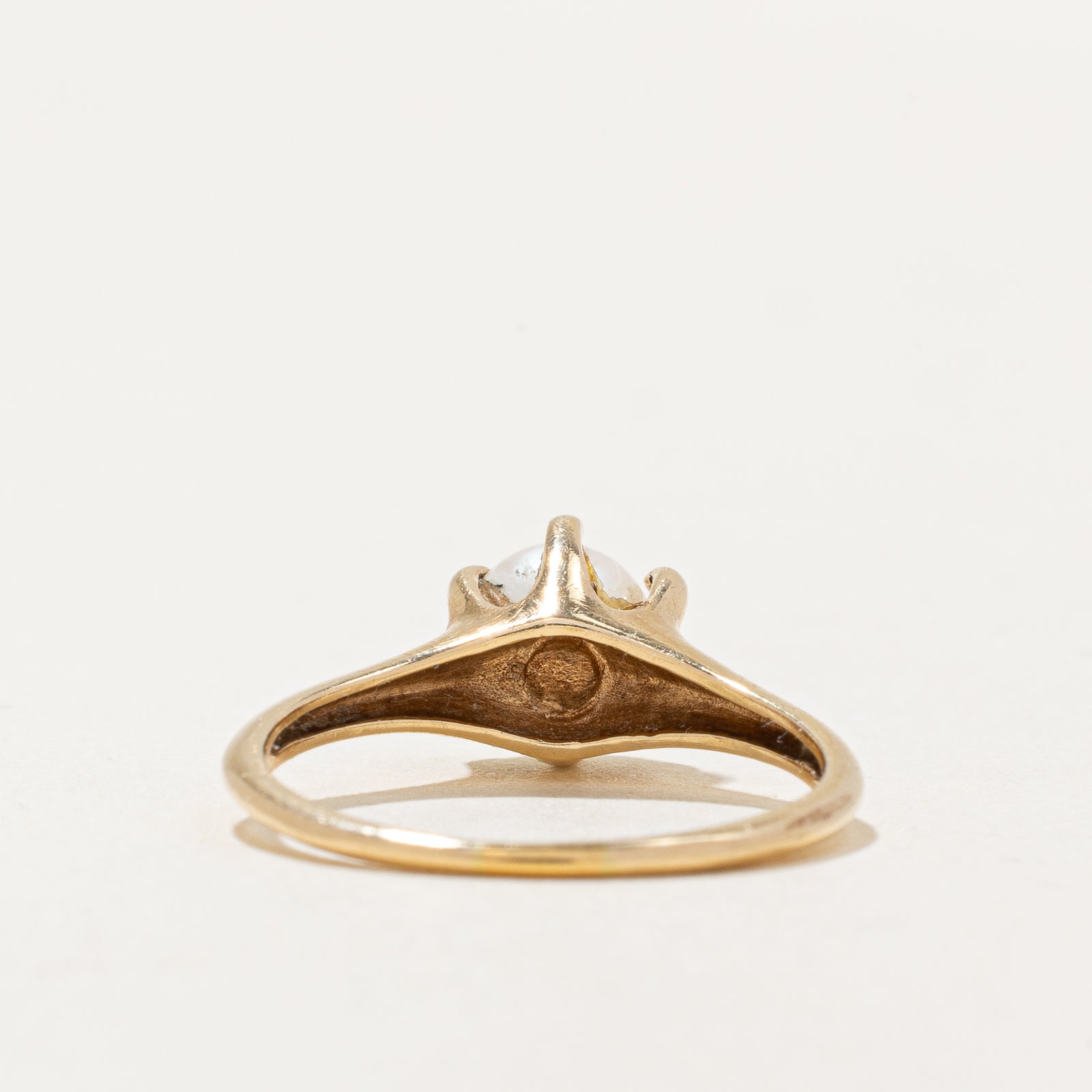 Pearl Claw Set Cocktail Ring for Women - Size 6.75 - Elegant Statement Jewelry for Parties, Weddings & Special Occasions
