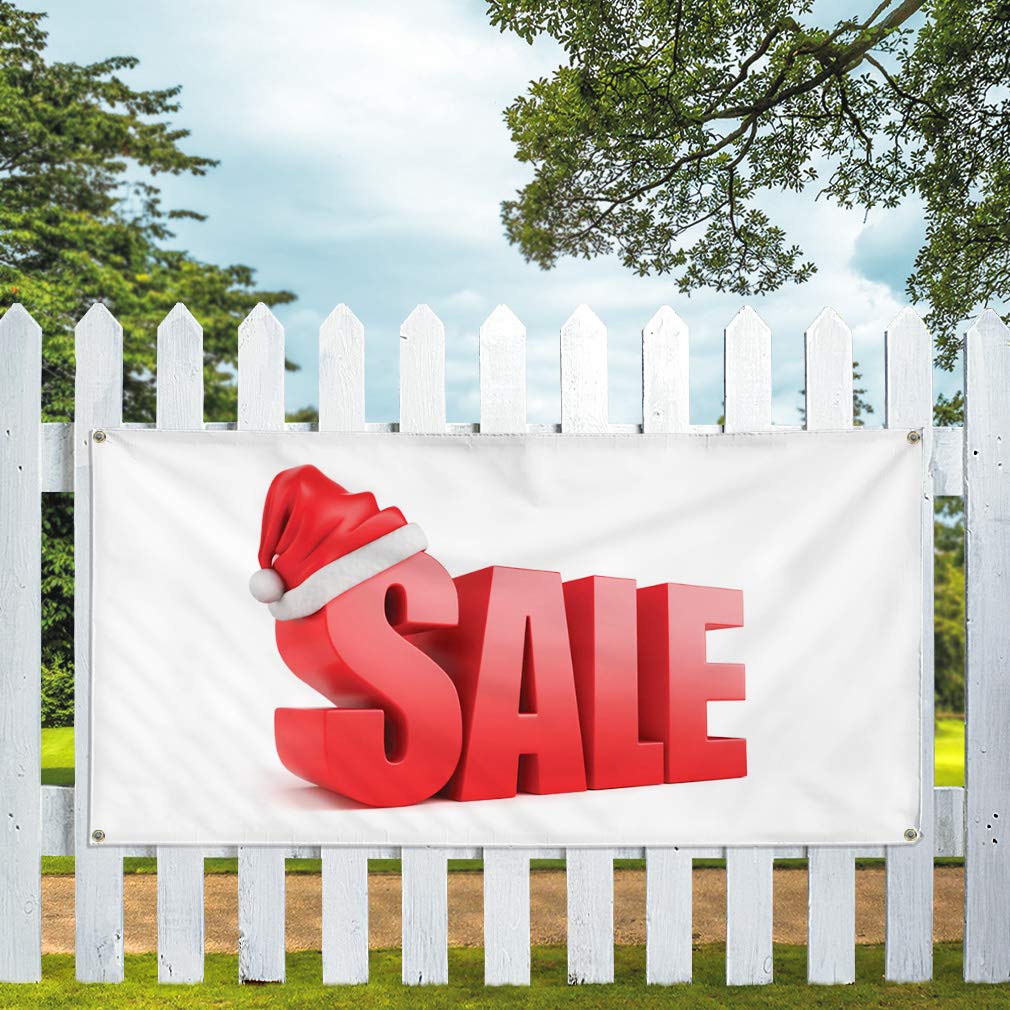 Vinyl Banner - 60x144 Inches, Weatherproof Outdoor Advertising Sign with 10 Grommets - Multiple Sizes Available for Business, Yard & Industrial Use - Perfect for Events, Construction Sites & Store Promotions