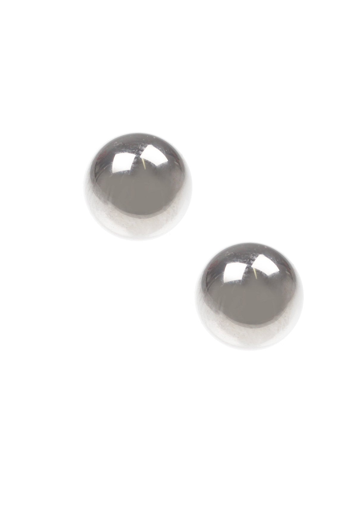 Rhodium-Plated Small Sphere Stud Earrings - Elegant & Hypoallergenic Jewelry for Women | Perfect for Everyday Wear, Parties & Gifts