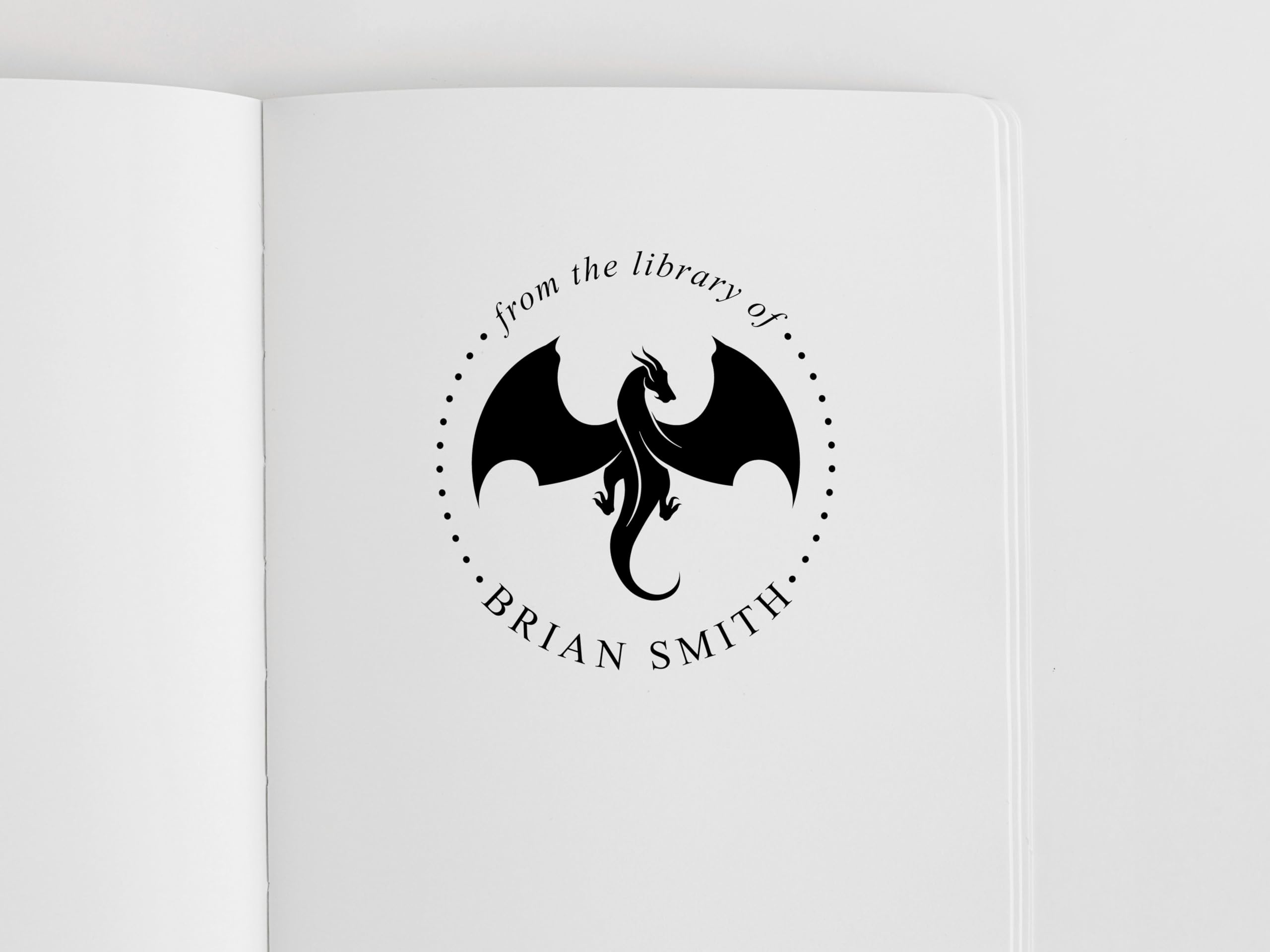 Custom Personalized Book Embosser Stamp - Fantasy & Library Stamp (1.5x1.5 Inch) - Perfect for Book Lovers, Gift Giving & Personal Library Organization