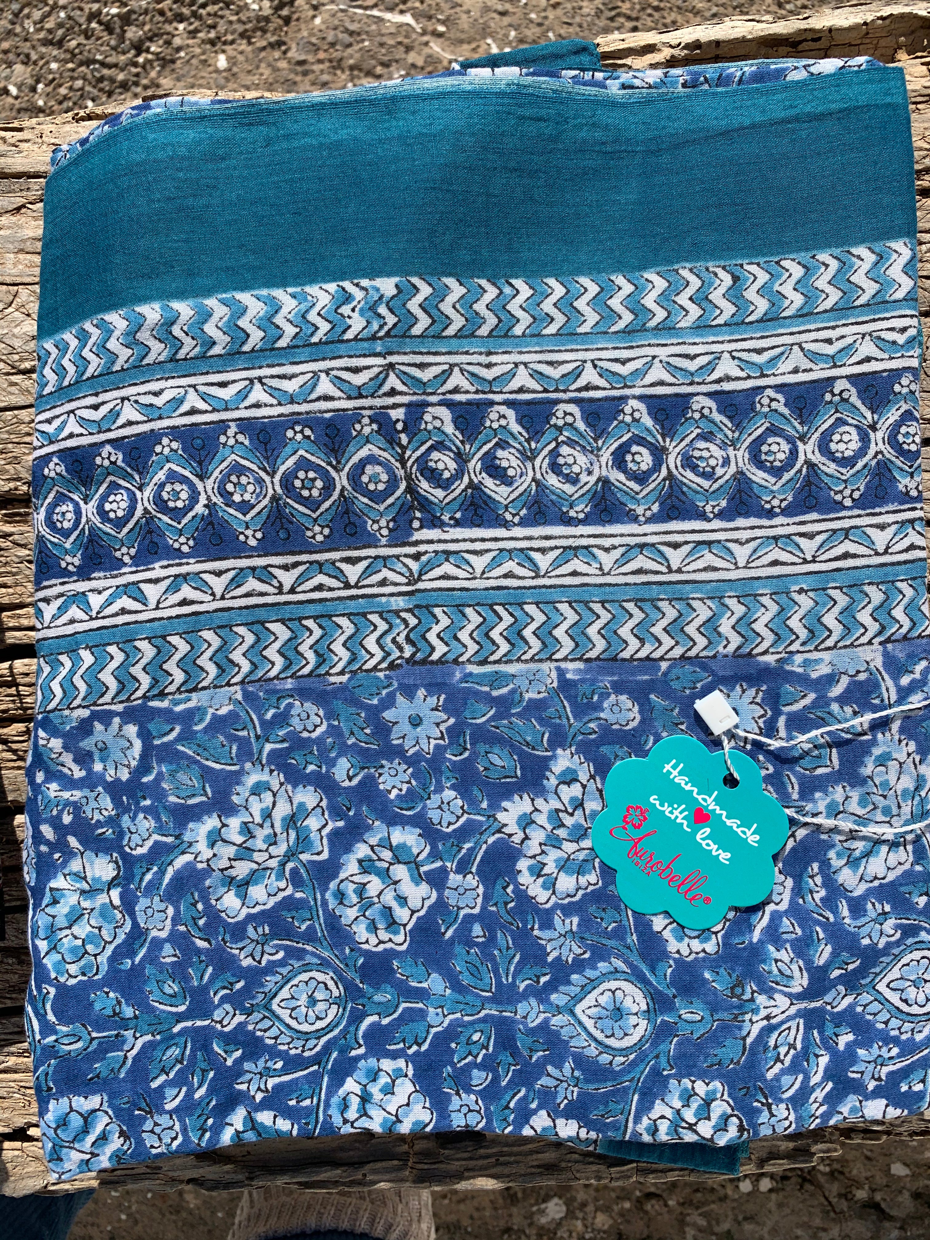 Stylish Block Print Cotton Sarong Pareo Shawl - New Collection for Beach, Pool, and Summer Fashion