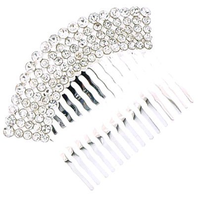 5 Row Clear Crystal Hair Comb for Brides - Wedding Hair Accessories for Updos, Half Updos & Bridal Hairstyles