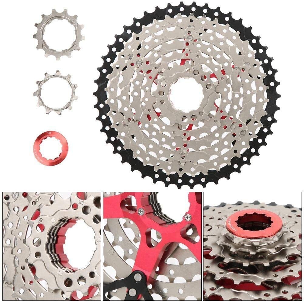 9 Speed 46T Mountain Bike Cassette - Ultralight Hollow Freewheel for MTB & Road Bikes | Durable Bicycle Gear Accessory for Trail Riding & Commuting