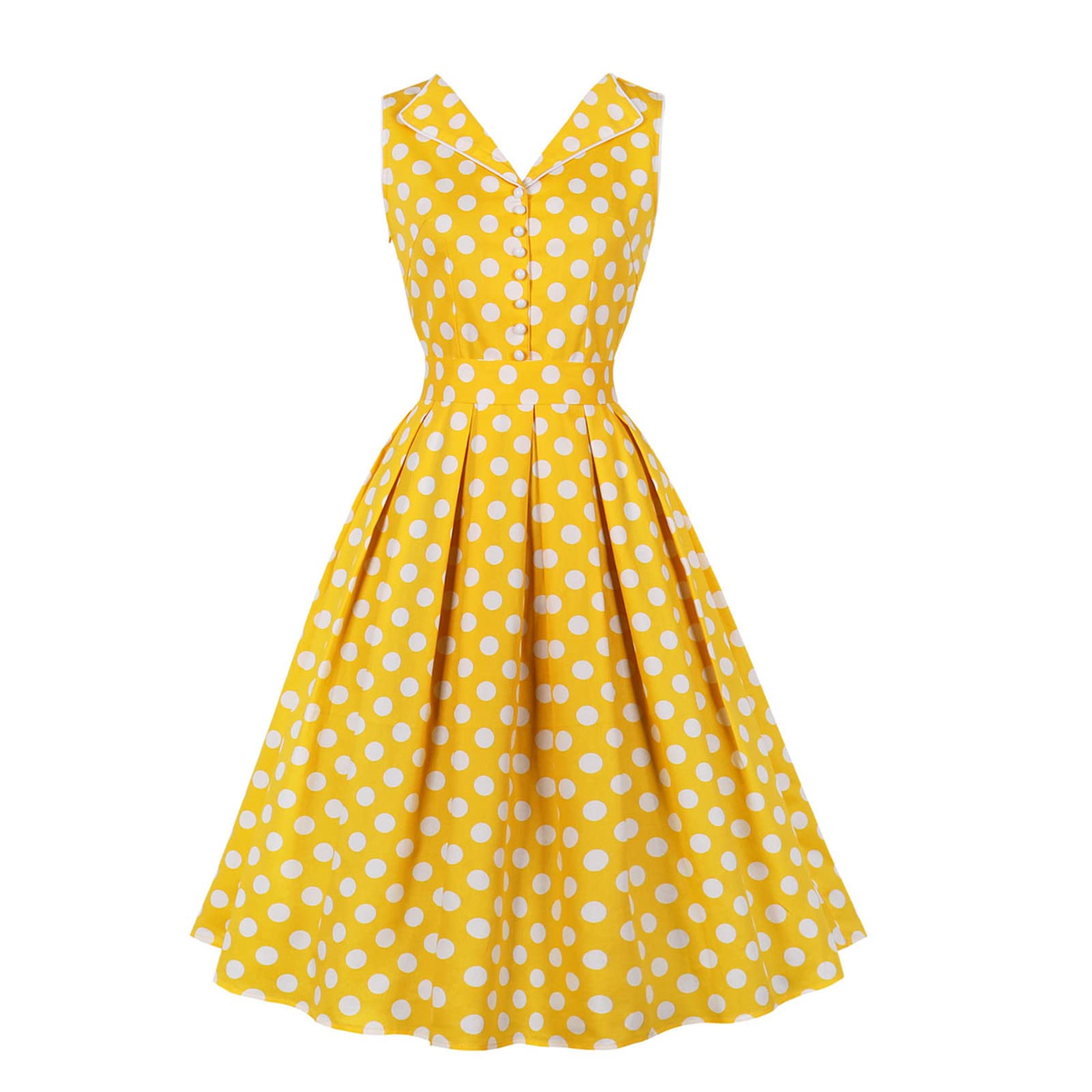 Vintage Women's Slip Dress with Bowknot & Polka Dot Design - Casual Tea Dress in Blue for Retro Style & Everyday Wear