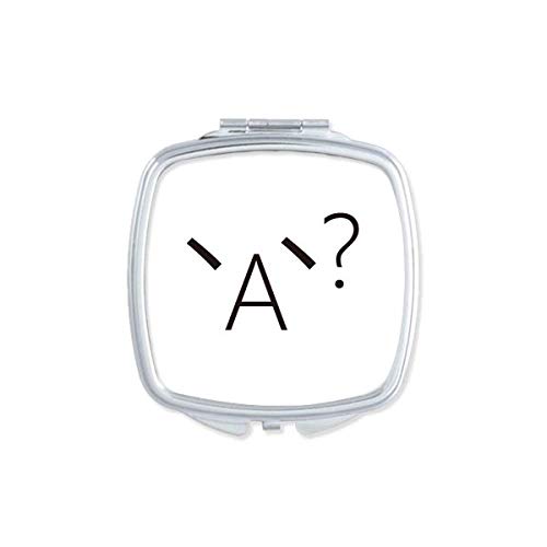 DIYthinker Portable Double-Sided Compact Mirror with Lovely Puzzled Face Design - Perfect for Makeup, Travel & Handbag Essentials