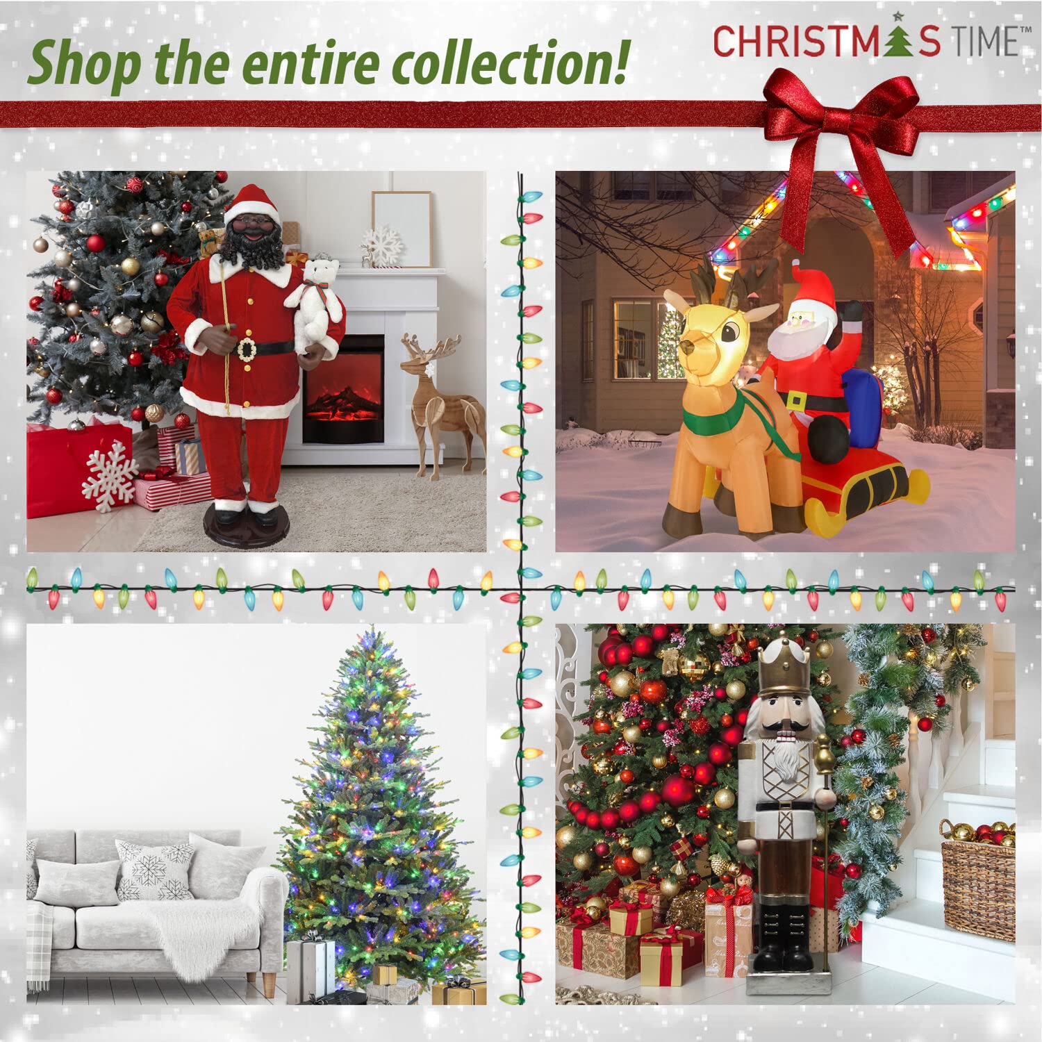 7.5-Ft Silverado Pine White Flocked Slim Christmas Tree with Metal Stand - No Lights - Perfect for Living Room, Office, and Holiday Decorations