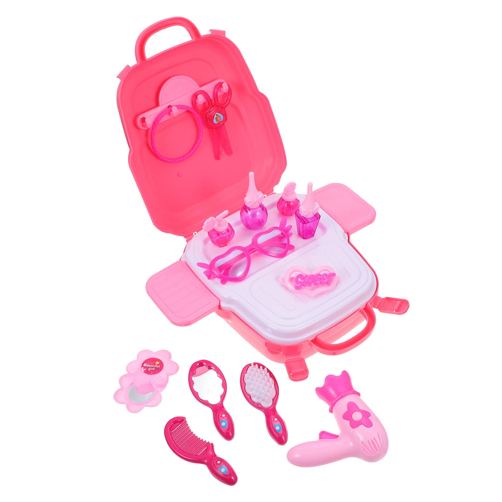 FOYTOKI Pretend Makeup Kit for Girls - Kids Play Cosmetic Set with Backpack, Puzzle & Dress Up Toys - Perfect for Role Play, Birthday Gifts & Travel Activities (1 Set, Plastic)