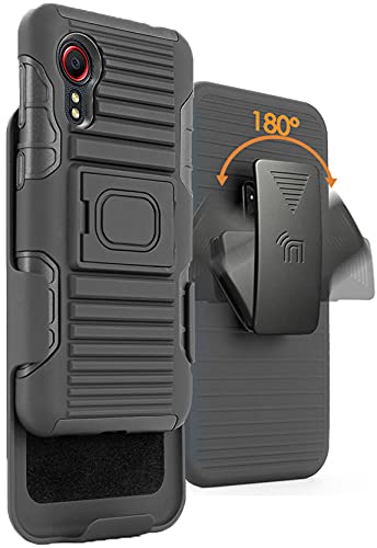 Rugged Case for Samsung Galaxy XCover 5 | Belt Clip & Finger Grip Stand | Outdoor Work Protection