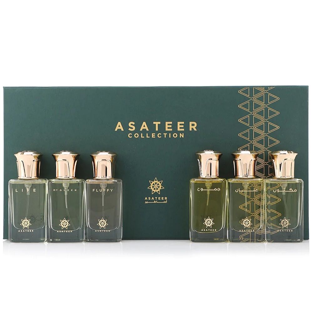 Asateer Collection Perfume Set - 6 x 25ml EDP Fragrance for Women | Luxury Long-Lasting Scent for Daily Wear, Special Occasions & Gift Giving
