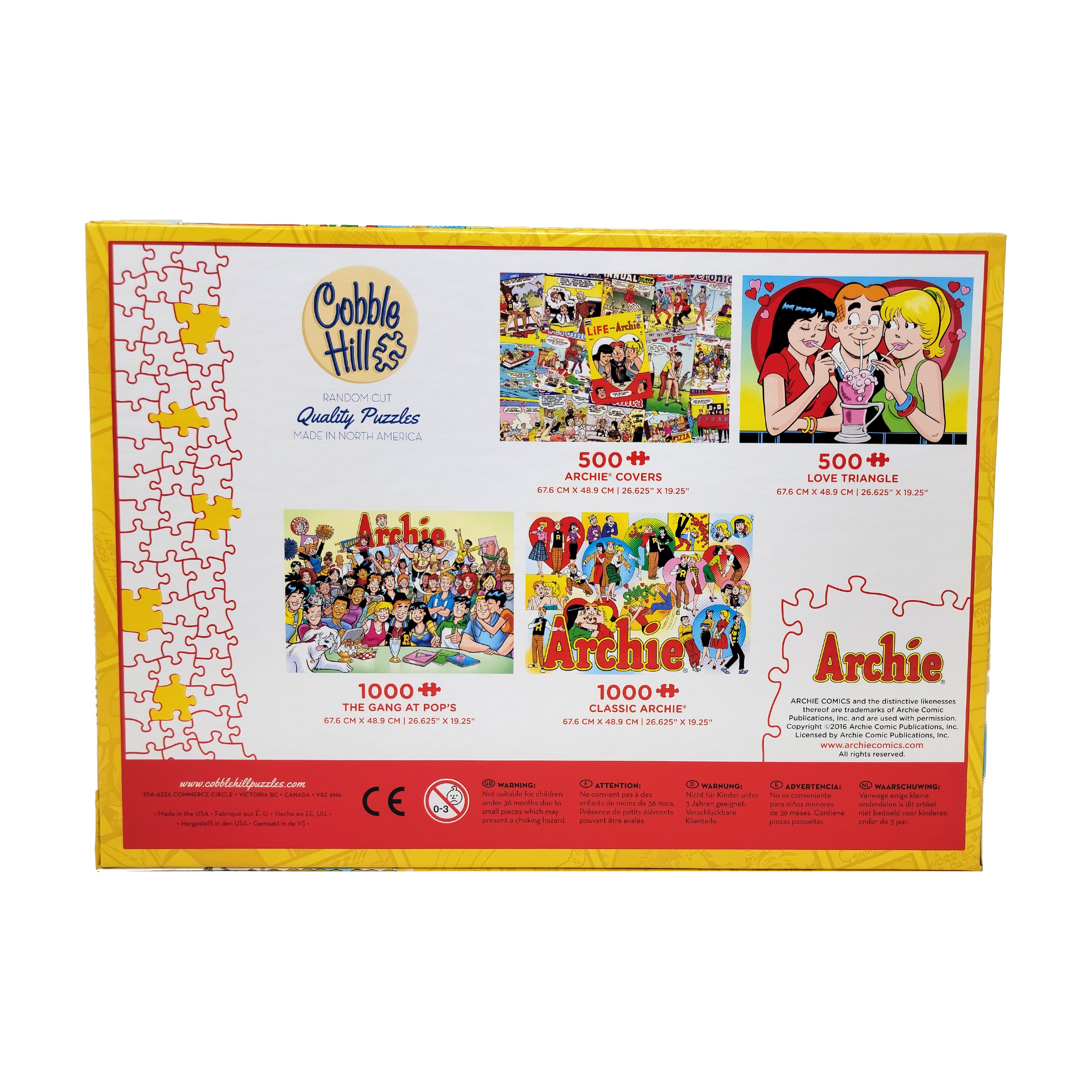 Archie Comics Classic Scenes 1000-Piece Jigsaw Puzzle - Fun Family Game Night & Collectible Gift for Comic Fans