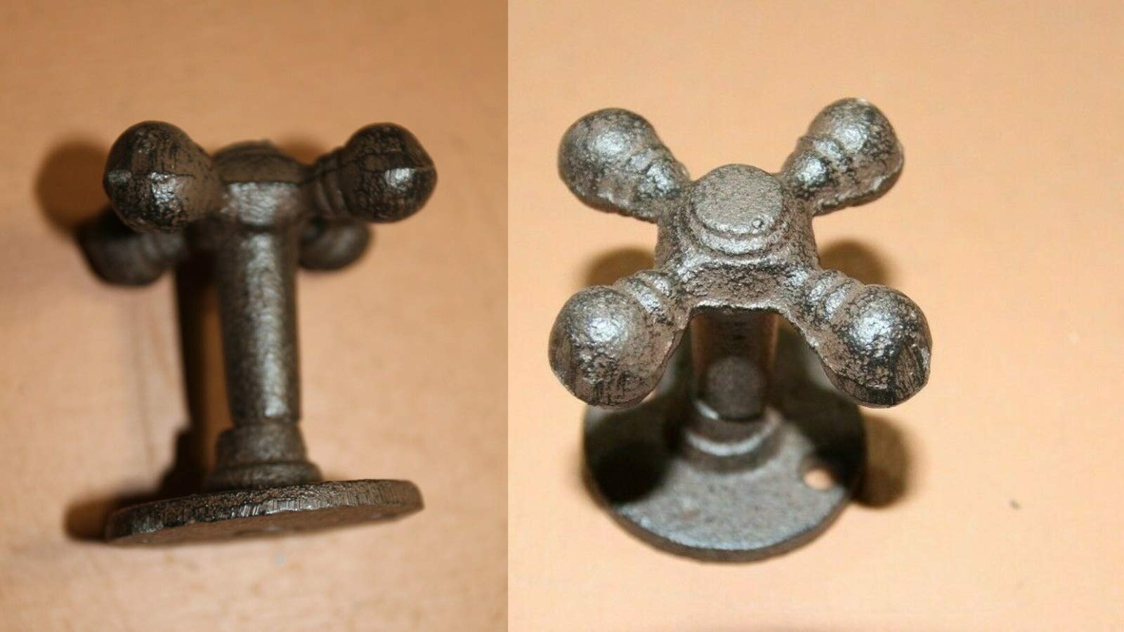 24 Pack Farmhouse Kitchen Cabinet Pulls - Cast Iron Spigot Handle Design (H-89) - Perfect for Rustic Home Decor & DIY Cabinet Upgrades