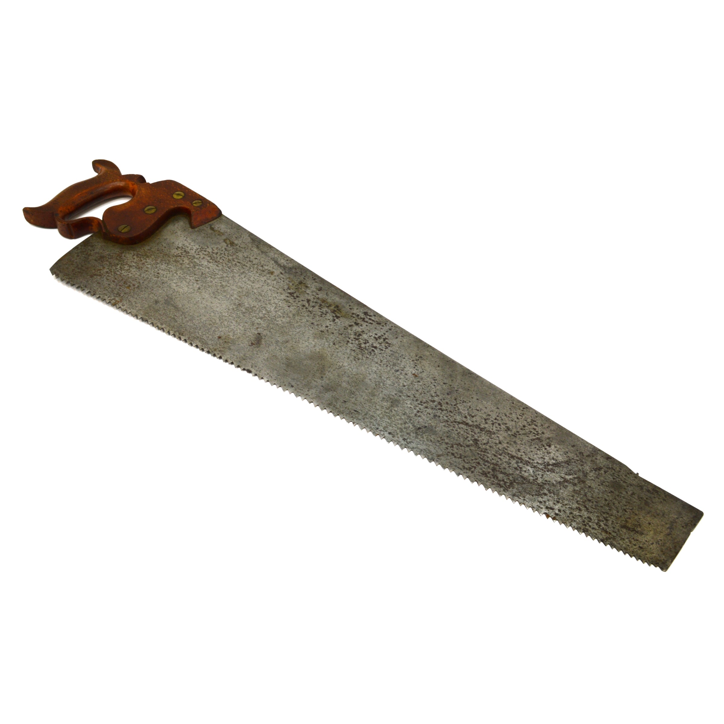 Antique Richardson Brothers No. 7 Rip Saw - 4 1/2 PPI Straight Back Hand Saw - 19th Century Vintage Tool for Woodworking & Carpentry Projects