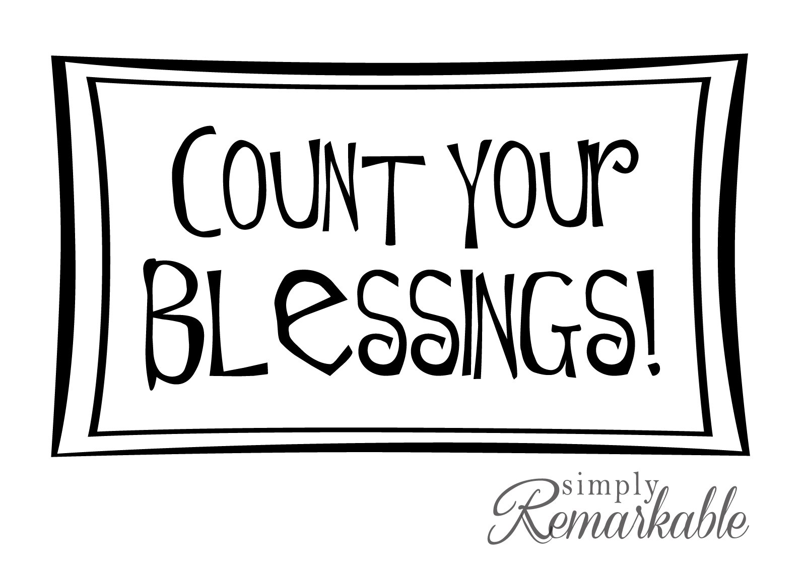 Count Your Blessings Vinyl Decal Sticker - 5.2 x 3 Inch Waterproof Sticker for Laptop, Wall, Car, MacBook, Phone - Perfect for Home Decor, Office, Gifts & Personalization