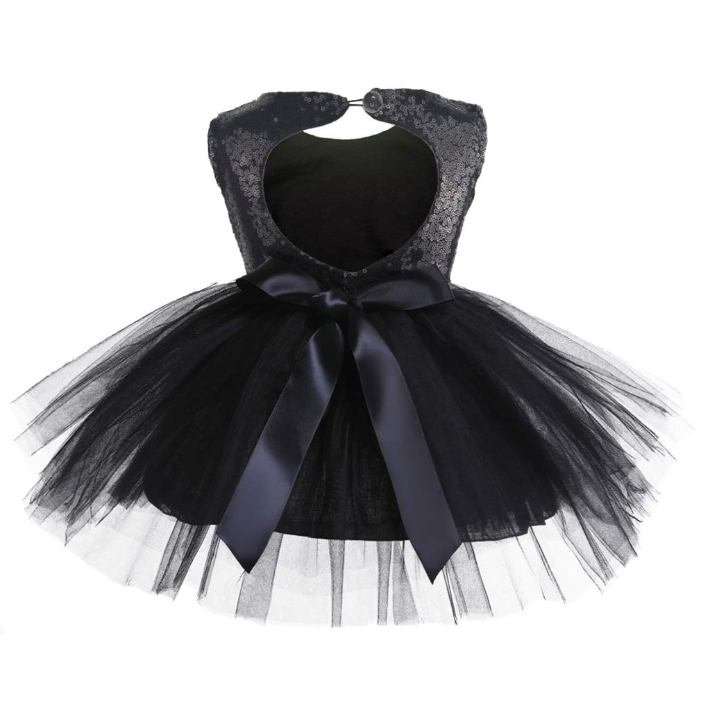 Princess Tulle Tutu Dress for Girls - Sequin Backless Lace Flower Party Gown for Weddings, Pageants & Special Occasions (Newborn to 7 Years) | Perfect for Birthday Celebrations, Photo Shoots & Dance Performances