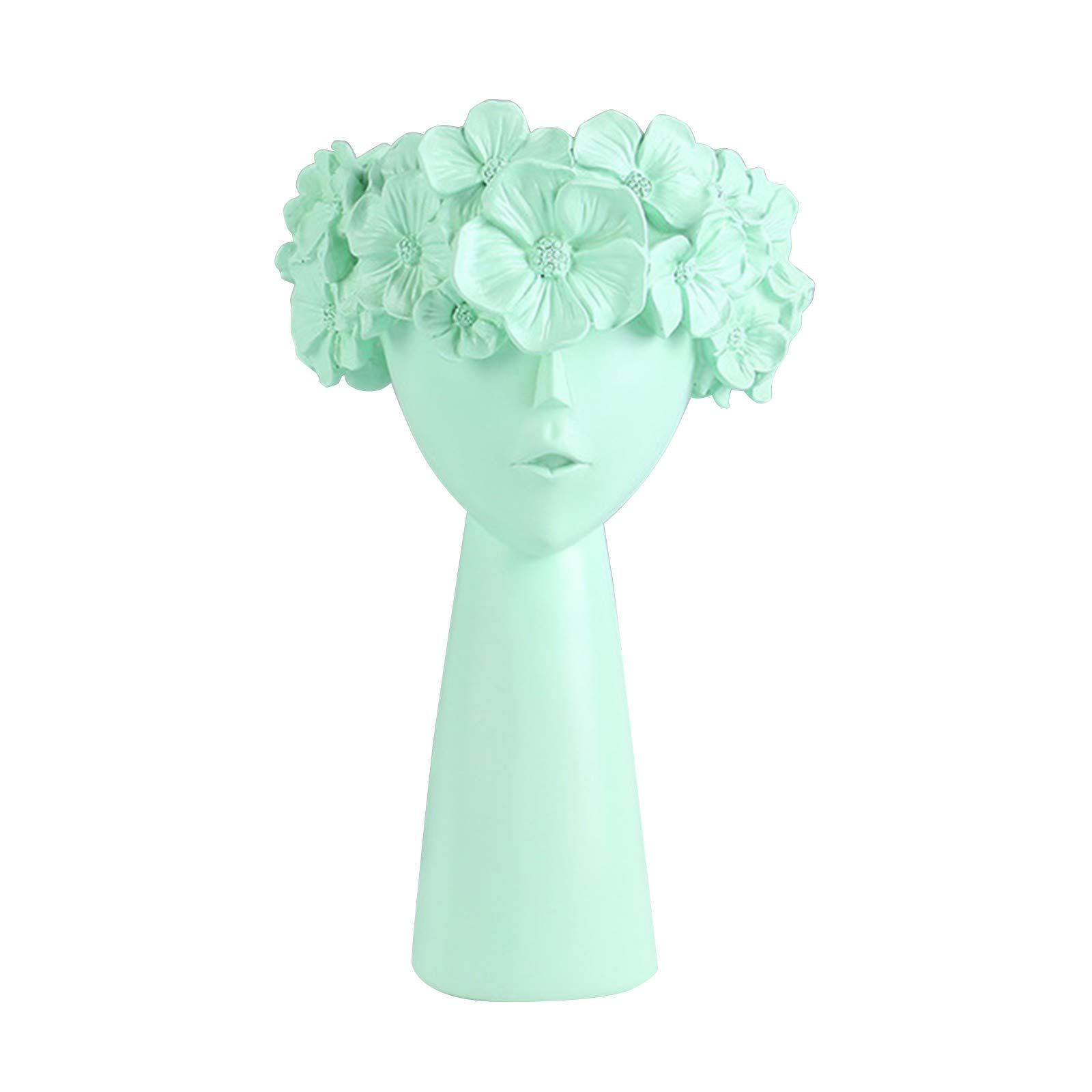 Box Crown Head Doll Decor - Floral Storage Planter Vase for Wreaths, Nursery & Home Decor | Perfect for Girls' Room, Outdoor Summer Decorations & Wedding Centerpieces