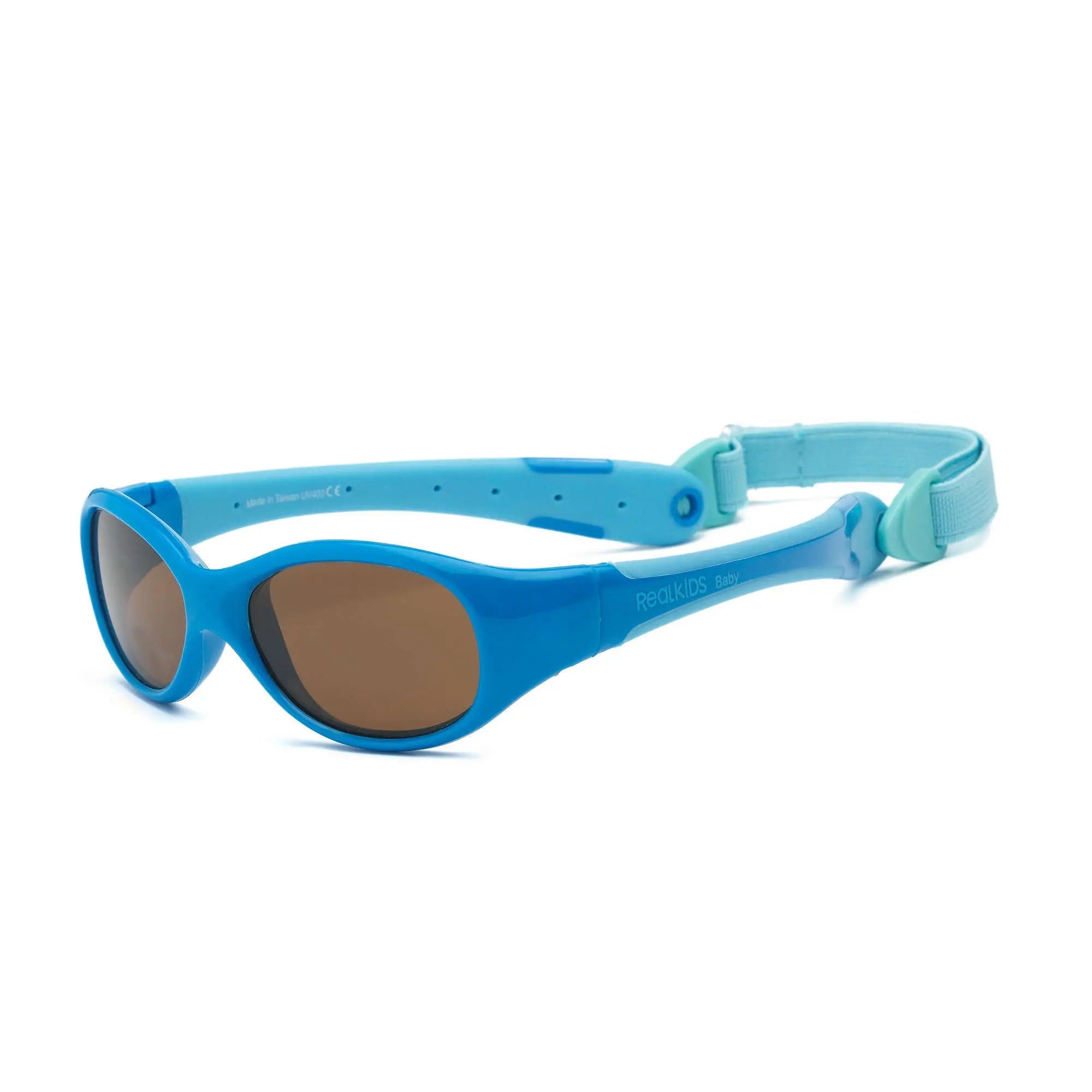 Real Kids Shades Blue/Light Blue Explorer Sunglasses for Babies 0+ - UV Protection for Outdoor Play, Beach & Travel
