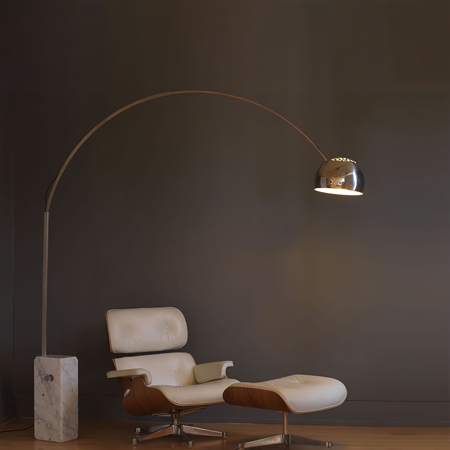 Arcadia Luxe Modern Floor Lamp - Adjustable Brightness LED Standing Light for Living Room, Bedroom & Office - Perfect for Reading, Relaxing & Decorating