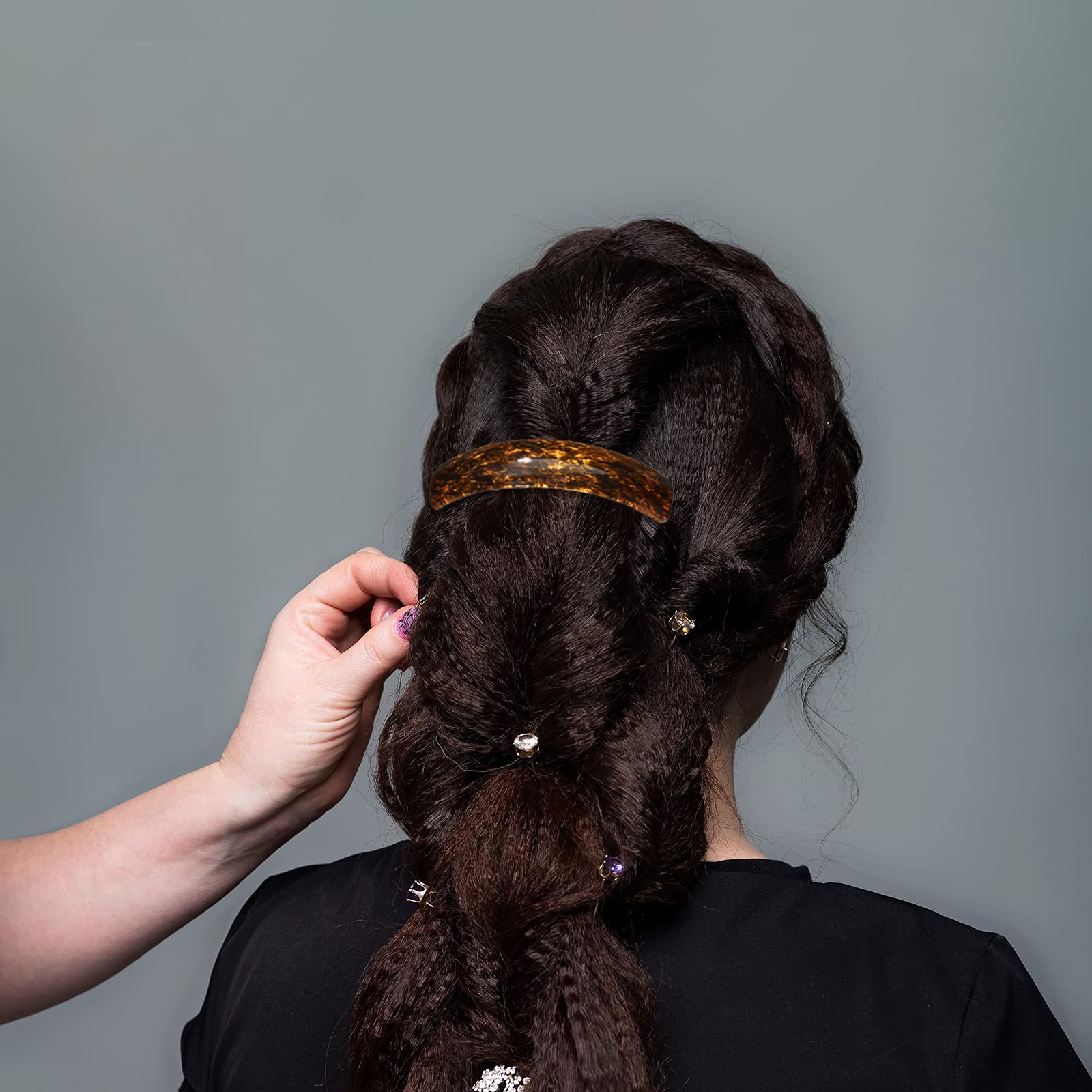 6 Vintage Hair Barrettes - French Hair Clips for Women, Perfect for Parties & Weddings