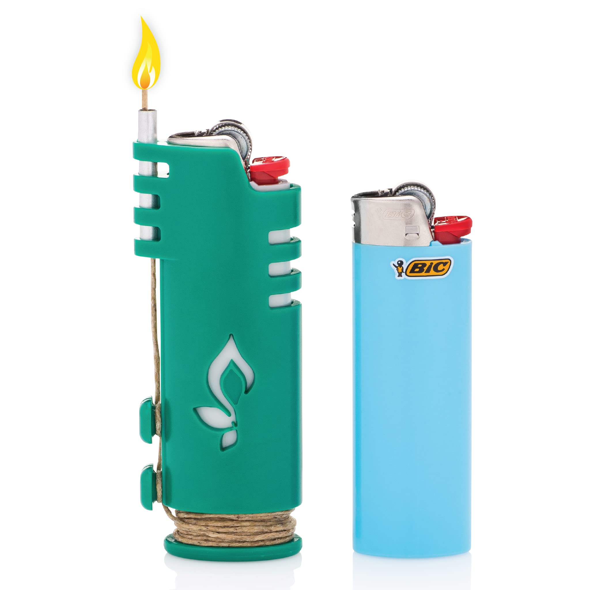Organic Hemp Wick Lighter Wrapper - 5FT Beeline Hemp Wick for Slow Burning & Clean Flame | Perfect for Candles, Smoking, Camping & Outdoor Use (Lime Green)