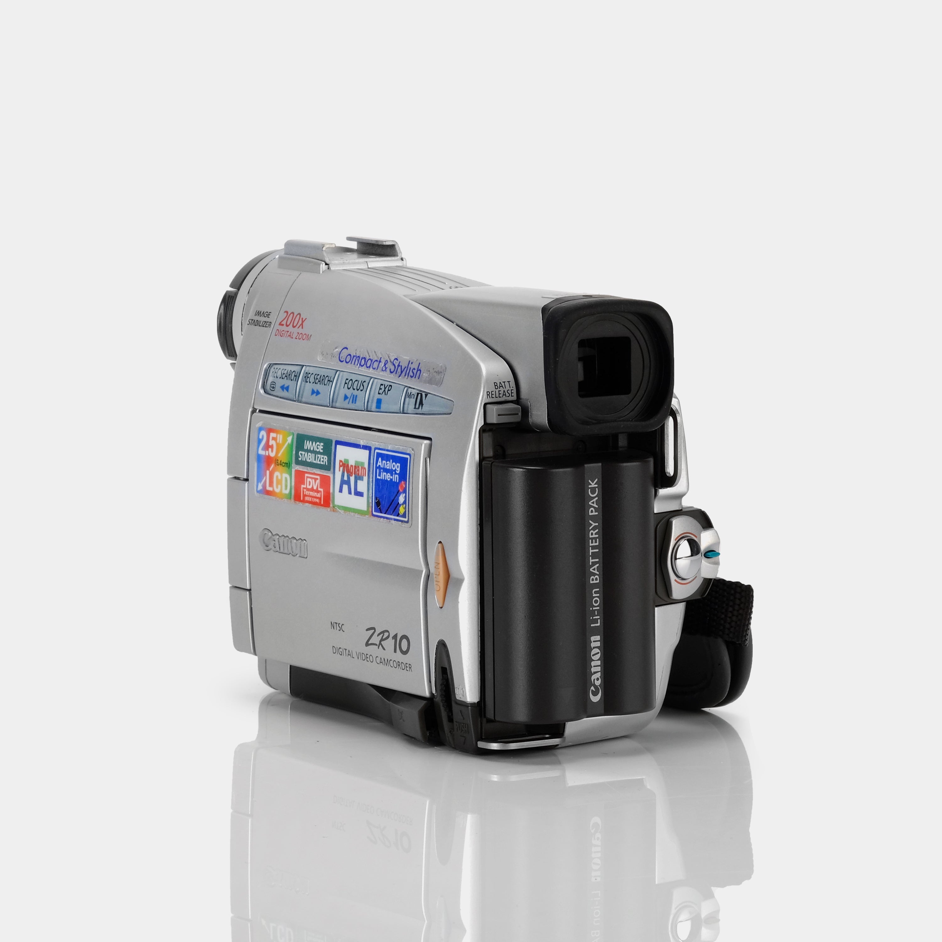 Canon ZR10 MiniDV Digital Video Camcorder - HD Recording, 20x Optical Zoom, Compact & Lightweight for Travel Vlogging, Family Events, and Home Movies