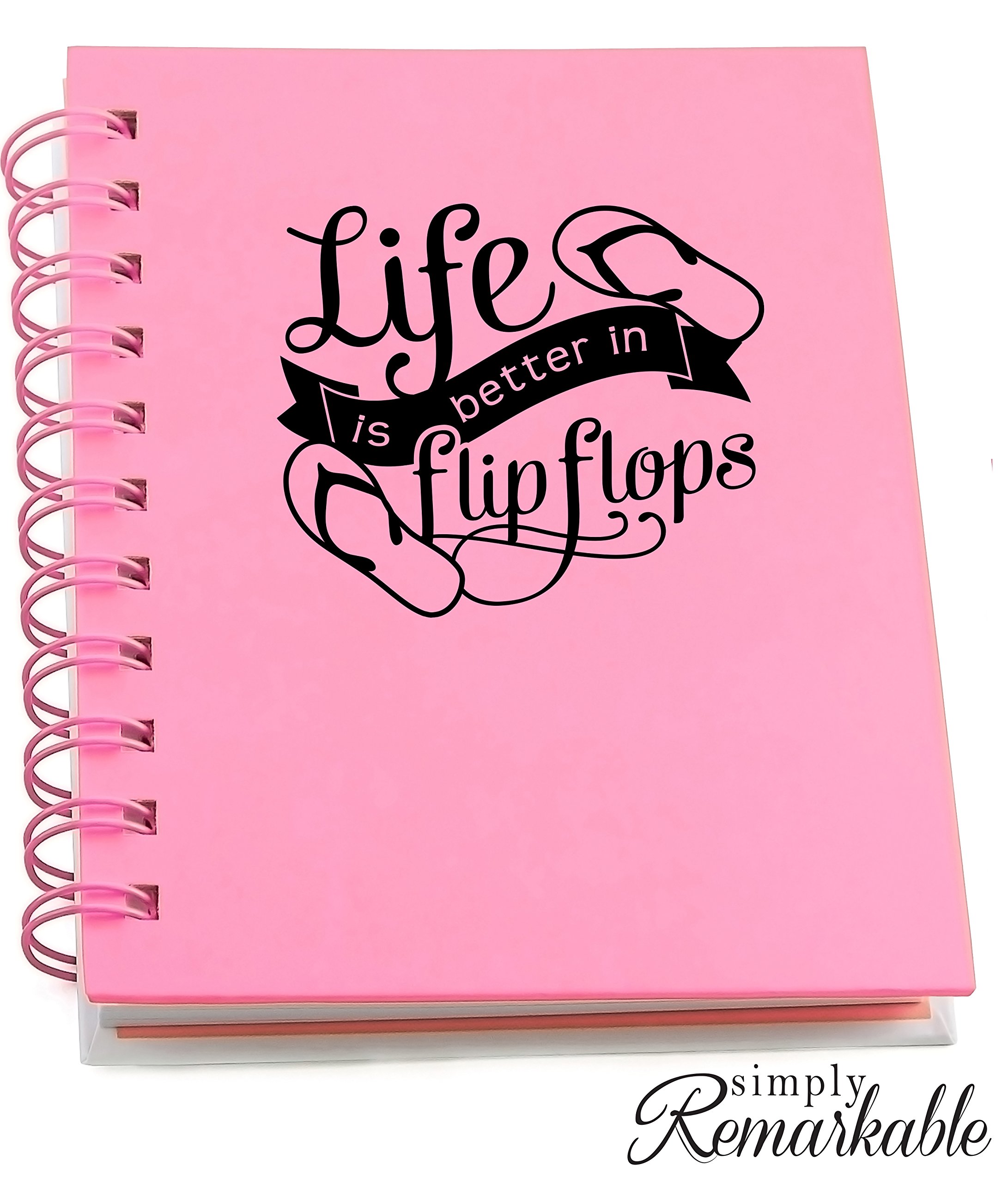 Vinyl Decal Sticker for Laptop, Wall, Car, MacBook - Life is Better in Flip Flops - Waterproof & Removable - Perfect for Personalizing Devices, Home Decor, and Gifts