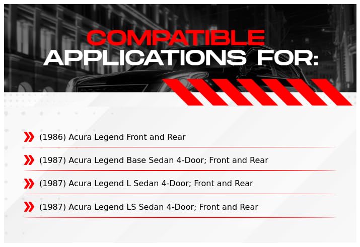 R1 Concepts Complete Front & Rear Brake Kit - Ceramic Brake Pads & Rotors for 1986-1987 Acura Legend | High-Performance Braking System for Daily Commuting & Highway Driving