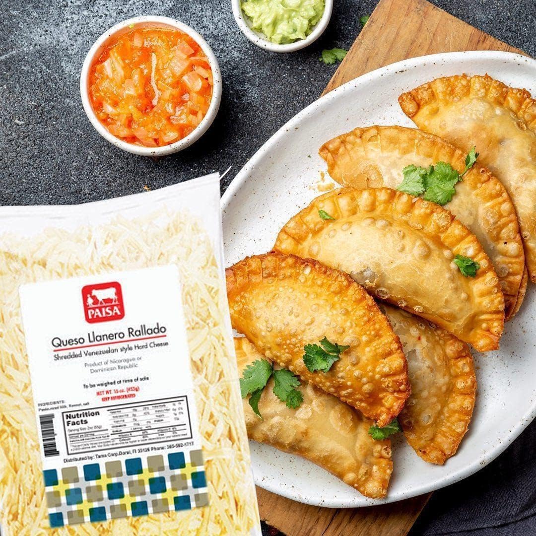 Shredded Venezuelan Style Hard Cheese - Queso Llanero Rallado - 4 Pack (4 lb Total) - Perfect for Arepas, Empanadas & Latin American Cuisine