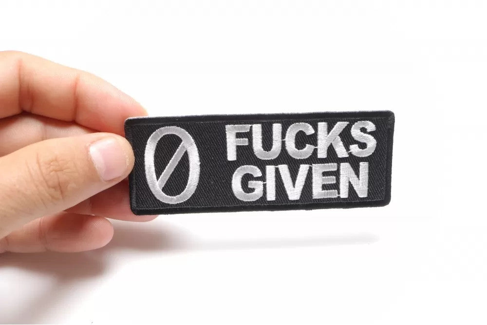 0 Fs Given Patch - Funny Sarcastic Iron On Patch for Jackets, Bags & Hats - Perfect for DIY Crafts & Personalized Gifts