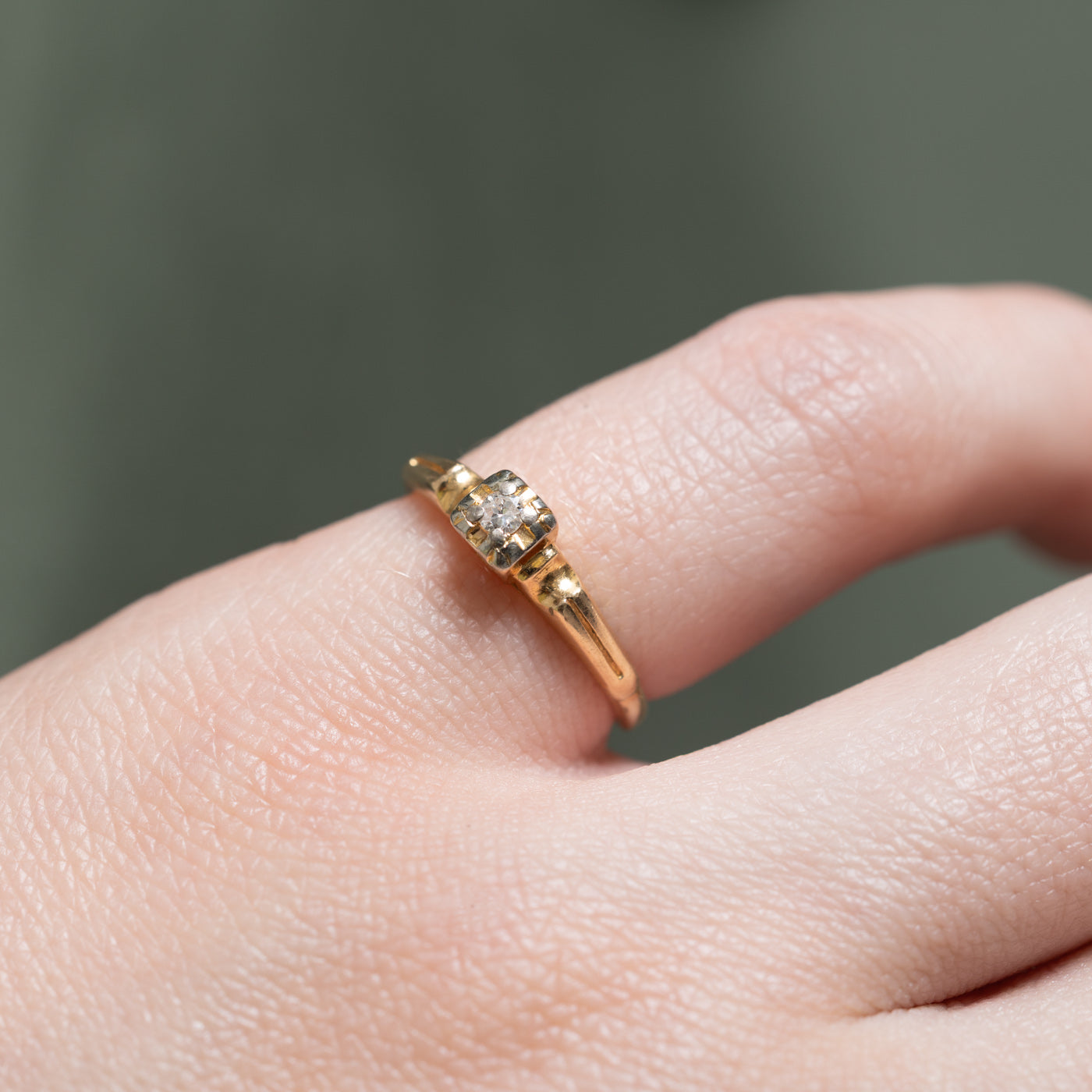 0.04ct Single Stone Diamond Ring - Size 3.5 | Elegant Solitaire Engagement Ring for Women | Perfect for Proposals, Anniversaries & Special Occasions