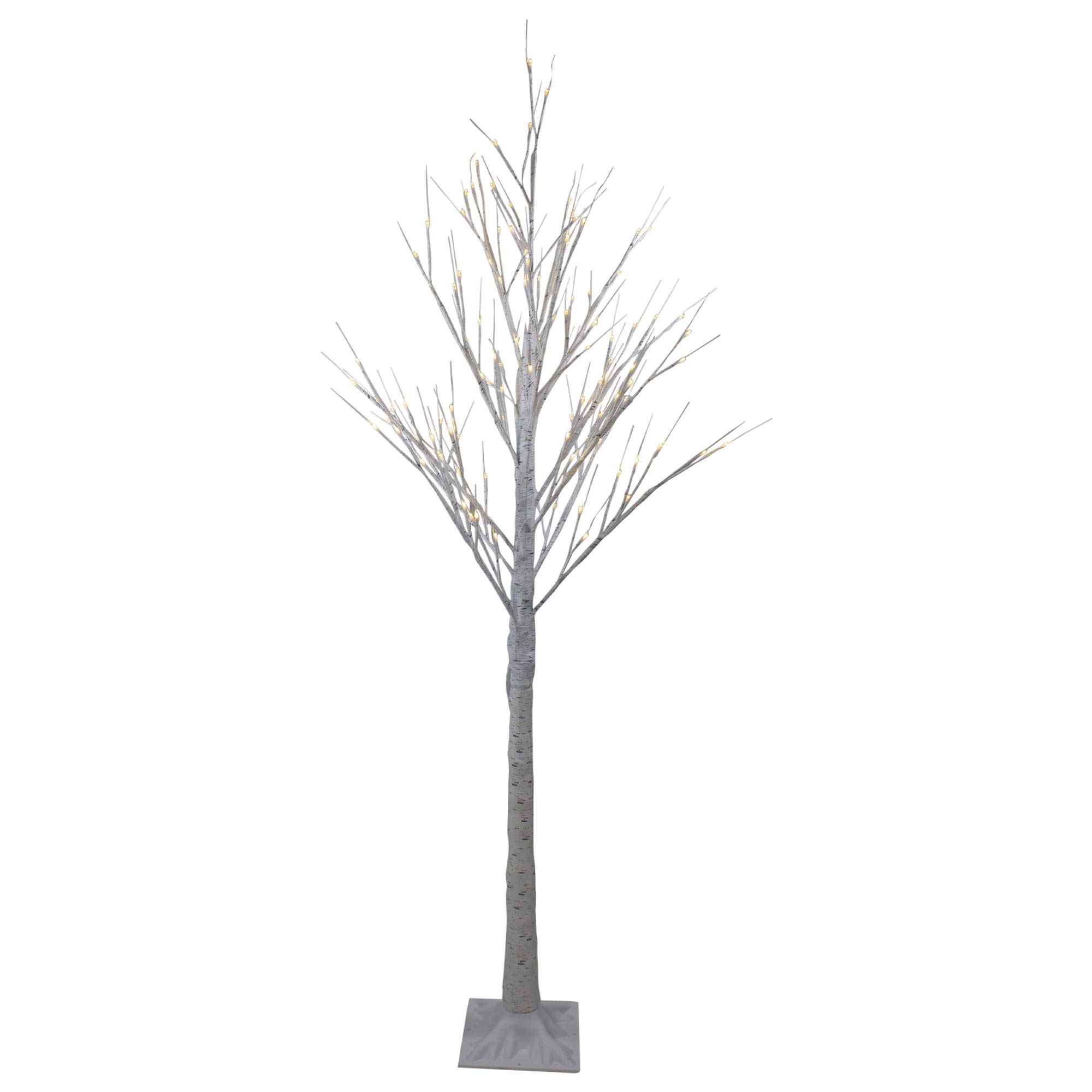 Northlight 6ft Christmas Birch Twig Tree with Warm White LED Lights - Outdoor Holiday Decoration for Porch, Yard, and Garden Festive Lighting