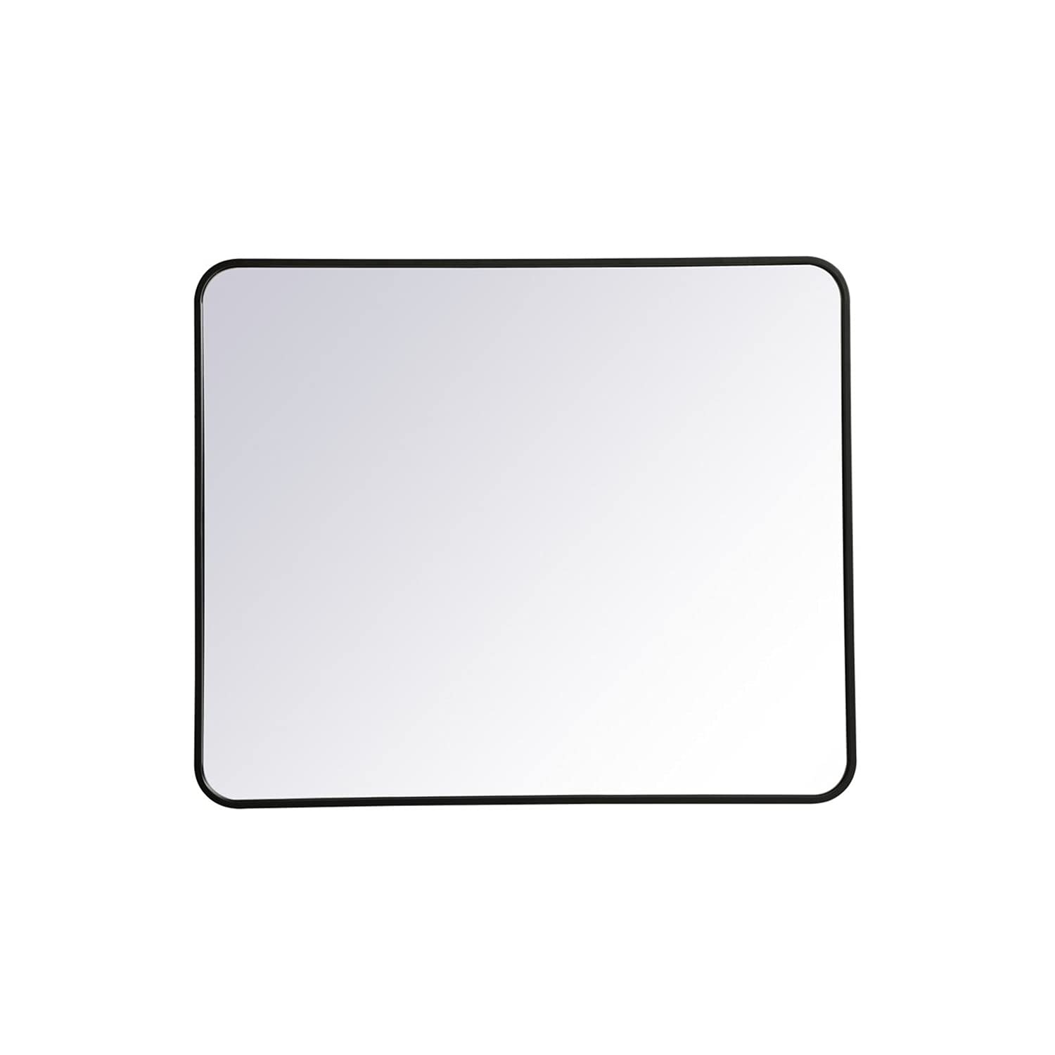 Black Rectangular Metal Mirror 30x36 - Elegant Home Decor for Living Room & Bedroom