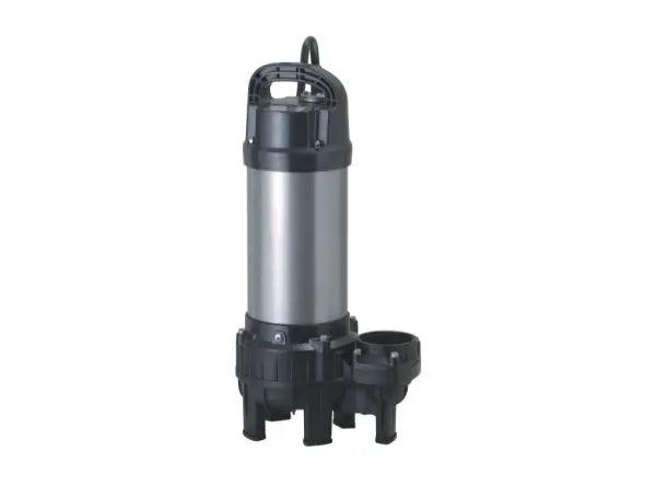Tsurumi 40PU2.25S 0.25kW Single Phase Submersible Wastewater Pump with Vortex Impeller - 210LPM/60kPa Max Flow - Ideal for Basement, Construction Site & Sewage Drainage