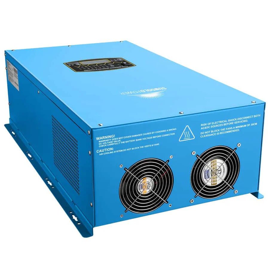 SunGoldPower 12000W 48V Split Phase Pure Sine Wave Inverter Charger - High Power Solar Energy Converter for Home, RV, and Off-Grid Power Systems