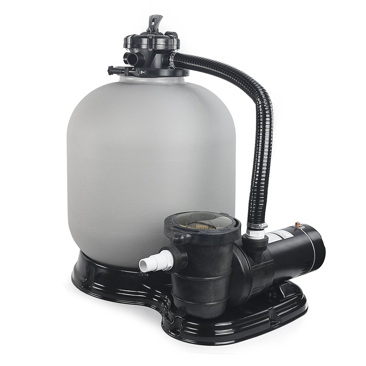 XtremepowerUS 19-Inch Sand Filter System with 1.5HP Above Ground Pool Pump, 4500GPH Flow Rate, 5-Way Valve - Perfect for Inground & Above Ground Pools, Backyard Swimming Pool Maintenance