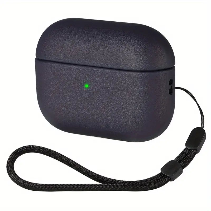 Premium Artificial Leather Protective Case with Lanyard for AirPods Pro 2nd Generation (2022) - Shockproof & Scratch-Resistant Cover for Workouts, Travel & Daily Use