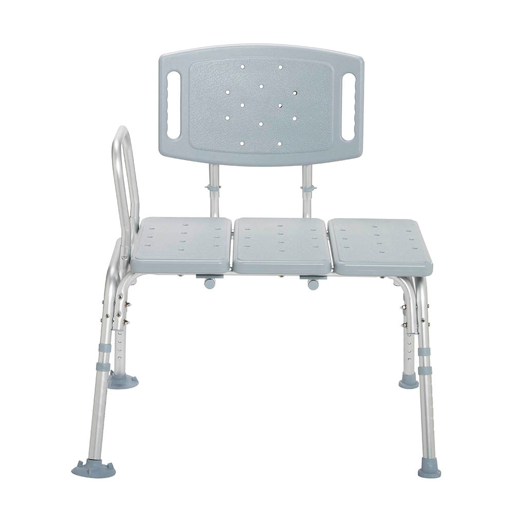 Heavy Duty Bariatric Plastic Seat Transfer Bench for Shower and Bathroom - Safe Mobility Aid for Elderly and Disabled Adults with Non-Slip Surface