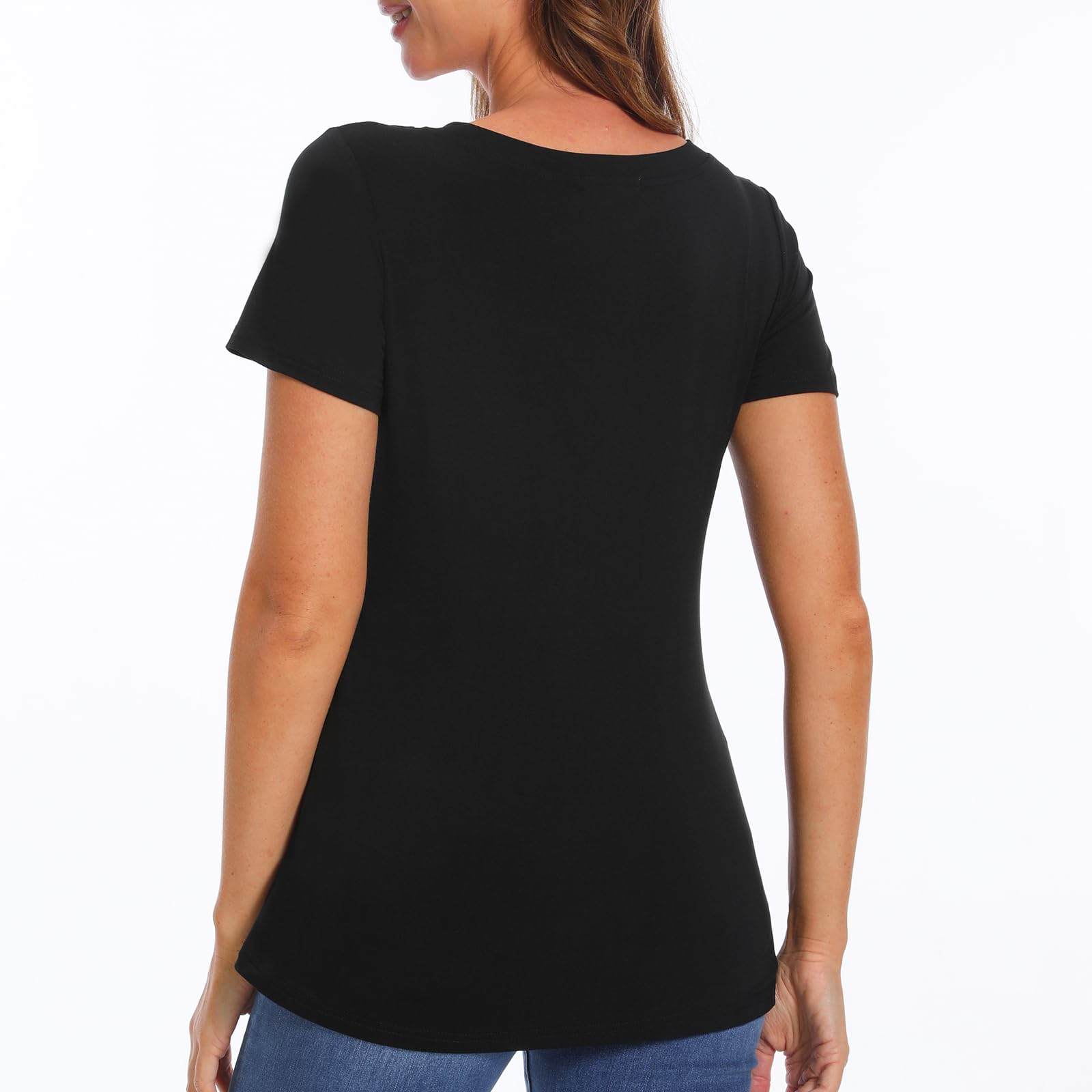 Bearsland Women's 3-Pack V-Neck Nursing Tops - Soft Maternity Breastfeeding Shirts for Comfortable Nursing & Pumping - Perfect for New Moms, Hospital Visits & Everyday Wear