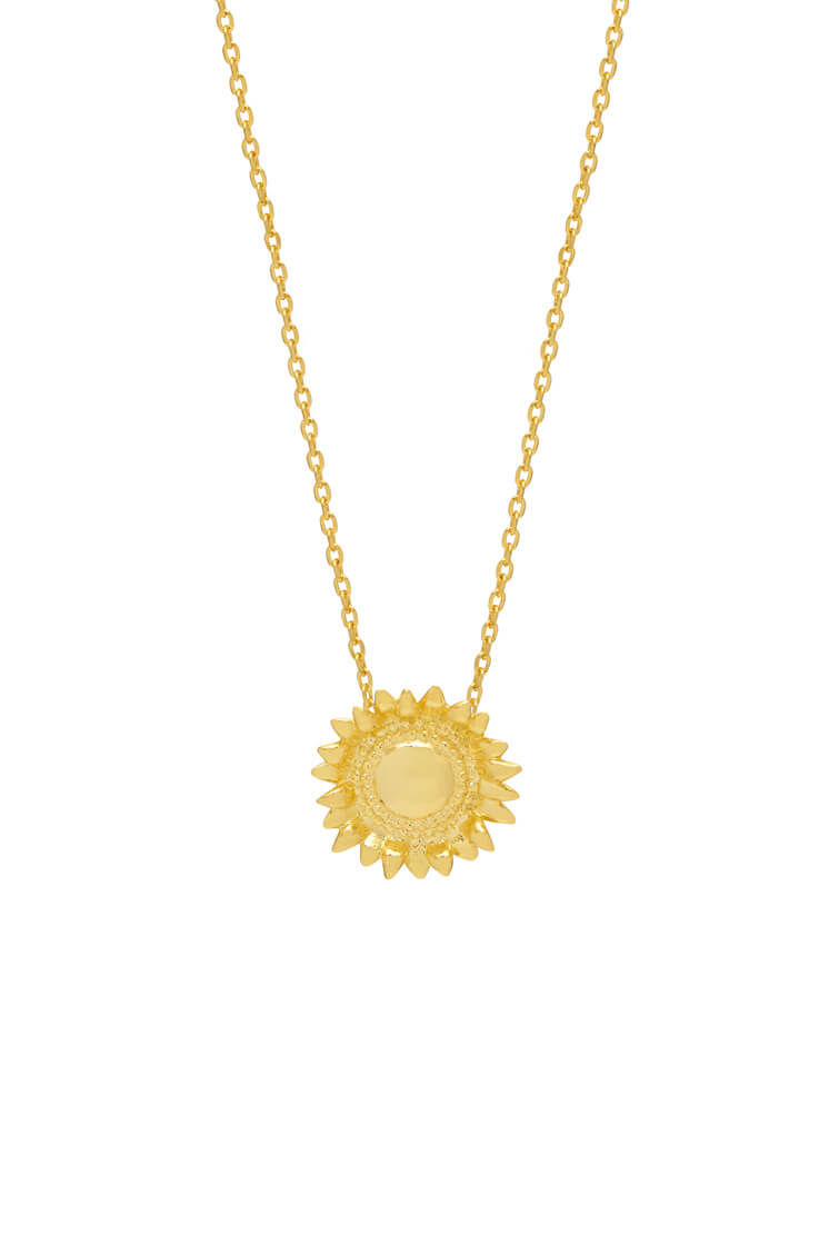 Sunflower Pendant Necklace for Women - 18K Gold Plated Floral Jewelry Gift for Mom, Wife, Daughter - Perfect for Birthday, Anniversary & Everyday Wear