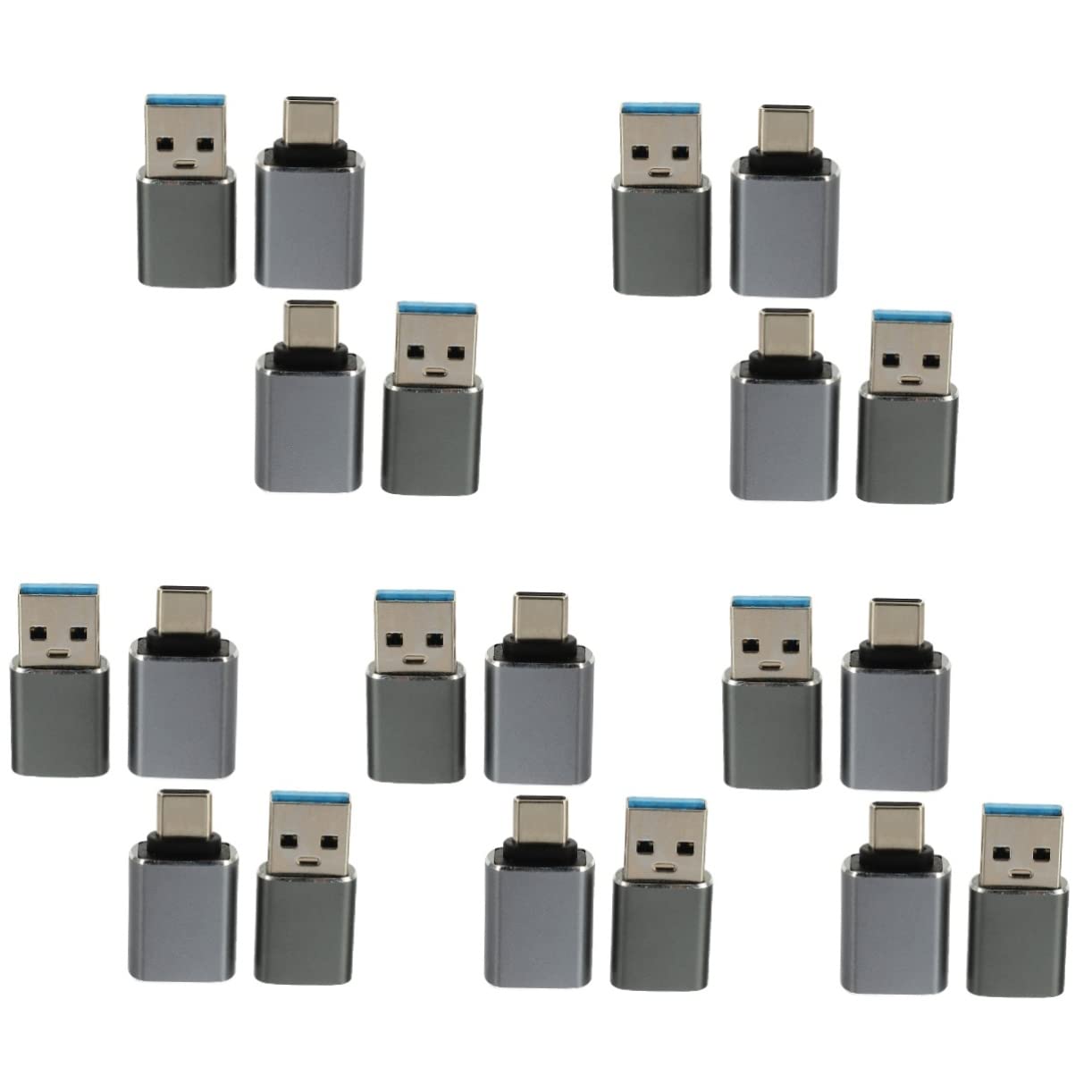 20 Pack USB C to USB Adapter - USB Type C Male to USB A Female Converter - Aluminum Alloy Adapter for Laptop, Tablet, Mouse & More - Perfect for Office, Travel & Home Use