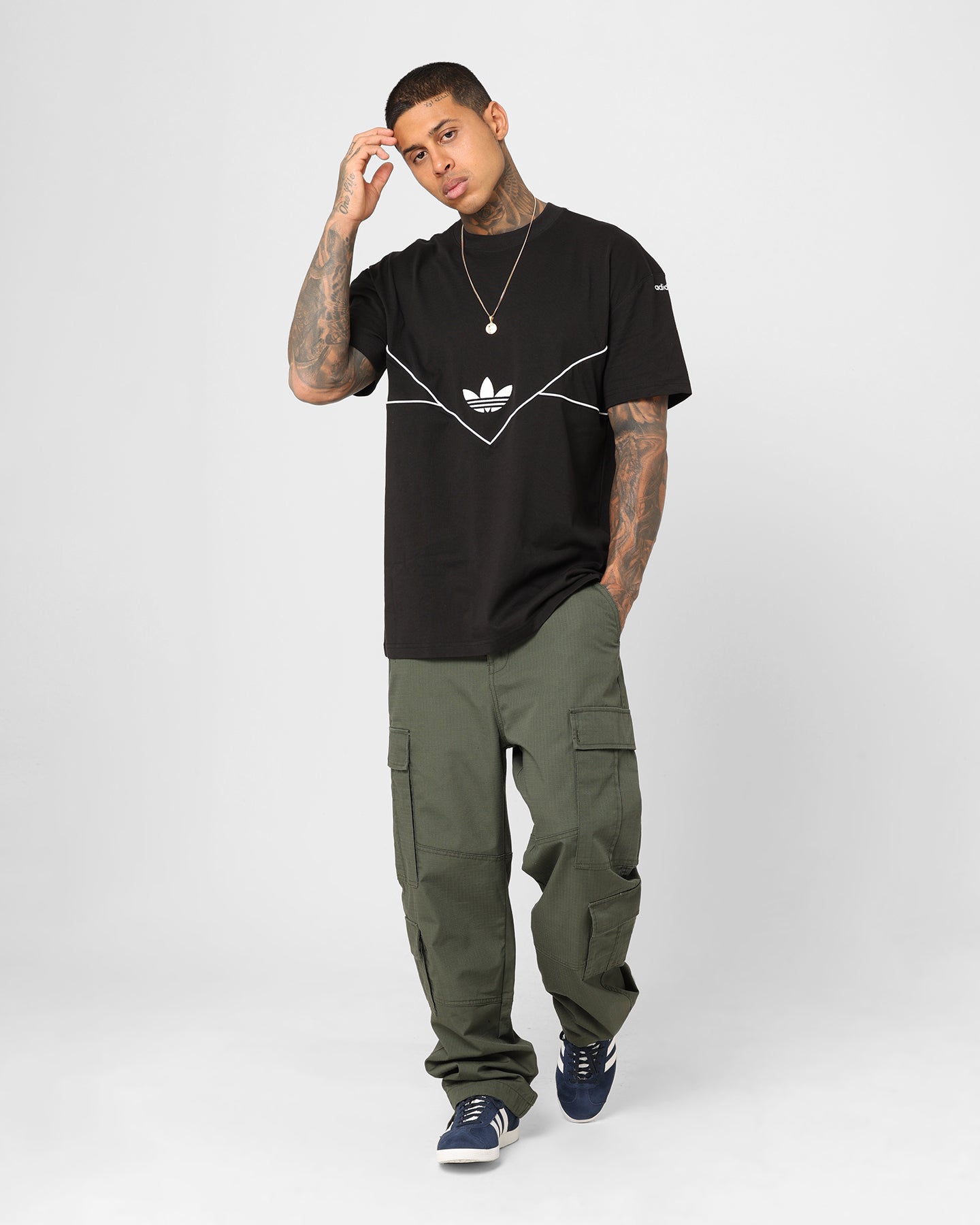 Adidas Originals Classic T-Shirt for Men - Black Cotton Crewneck Tee - Casual Wear, Gym, Street Style