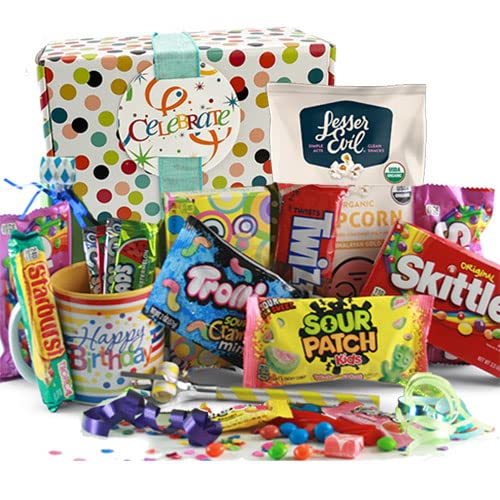 Birthday Candy Gift Basket - Assorted Sweets & Treats for Parties, Celebrations & Special Occasions | Perfect for Birthdays, Baby Showers & Holidays