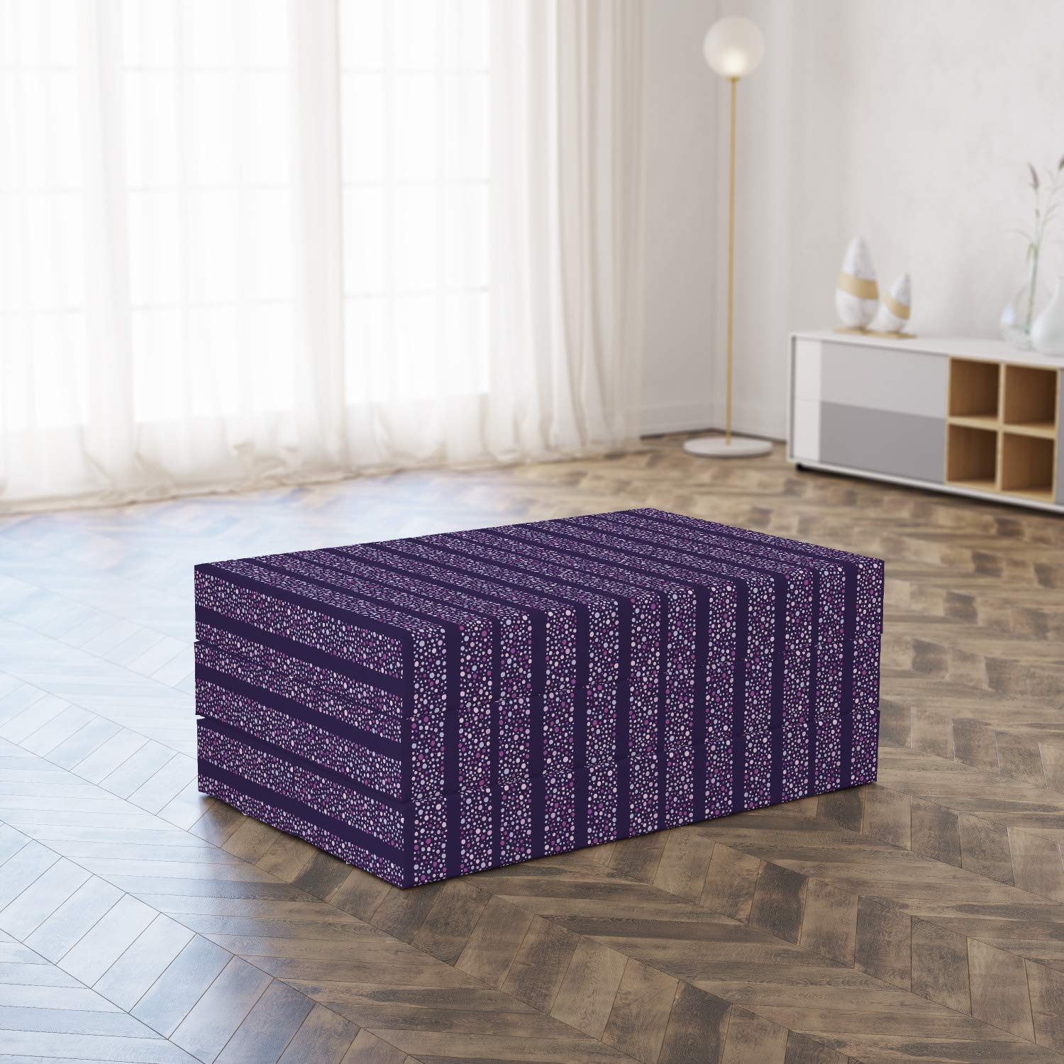 Ambesonne Abstract Foldable Mattress with Bubble Design, 74.8